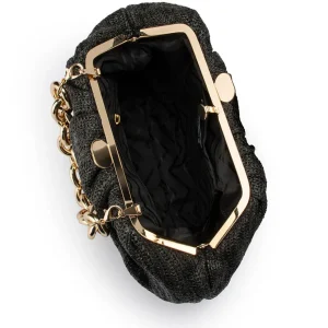 Olga Berg - Black VIVIAN Soft Gathered Clutch - OB6437