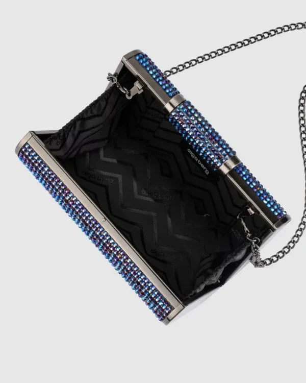 Olga Berg - Blue BAE Crystal Clutch OB2107