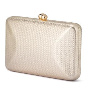Olga Berg - GOLD CHICA Metallic Textured Clutch - OB4803