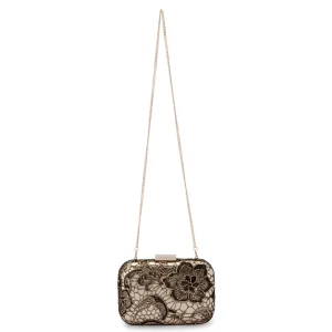 Olga Berg - Gold Gracie Metallic Lace Pod Bag - OB7372