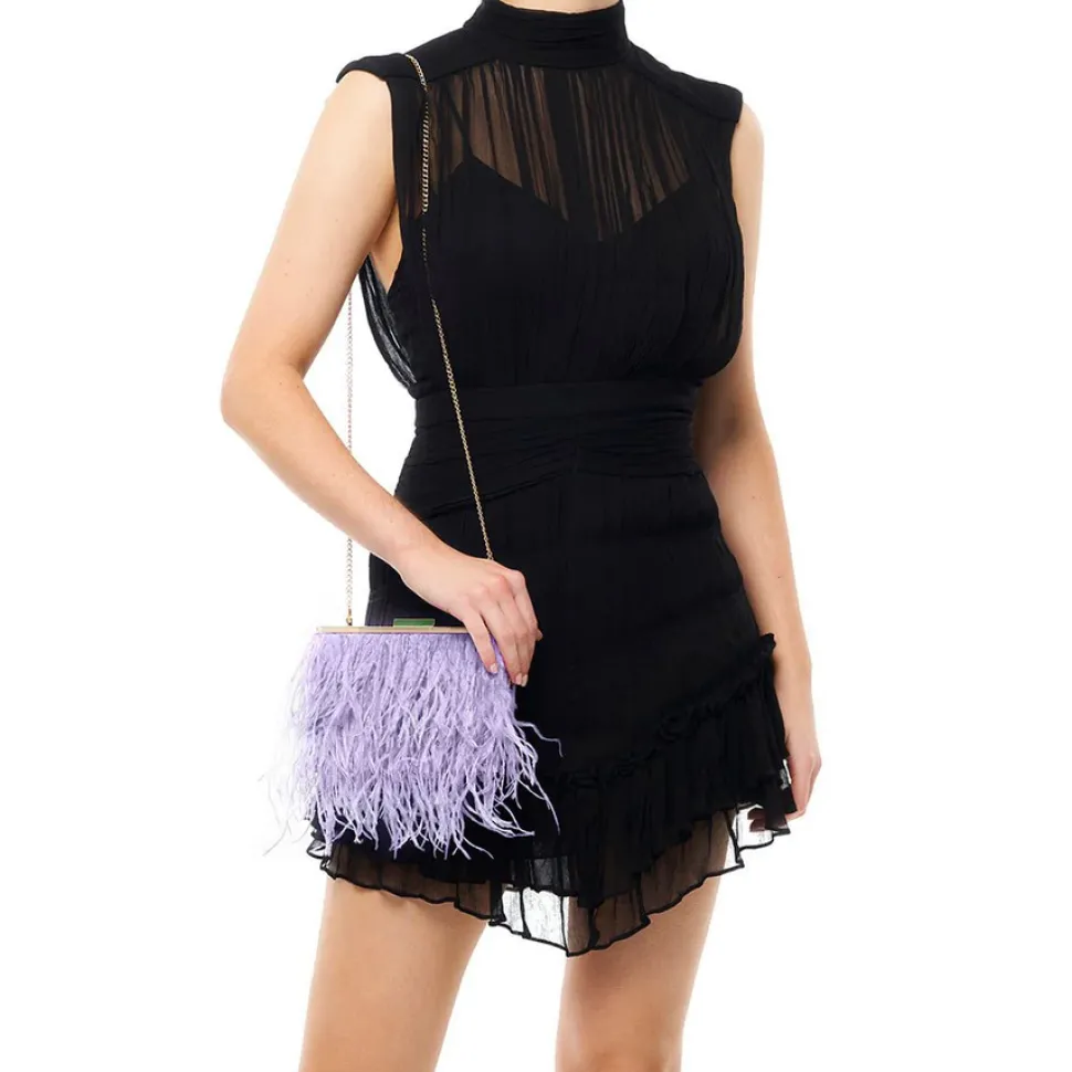 olga_berg__lilac_estelle__1.webp Olga Berg - Lilac ESTELLE Feather Clutch OB4773