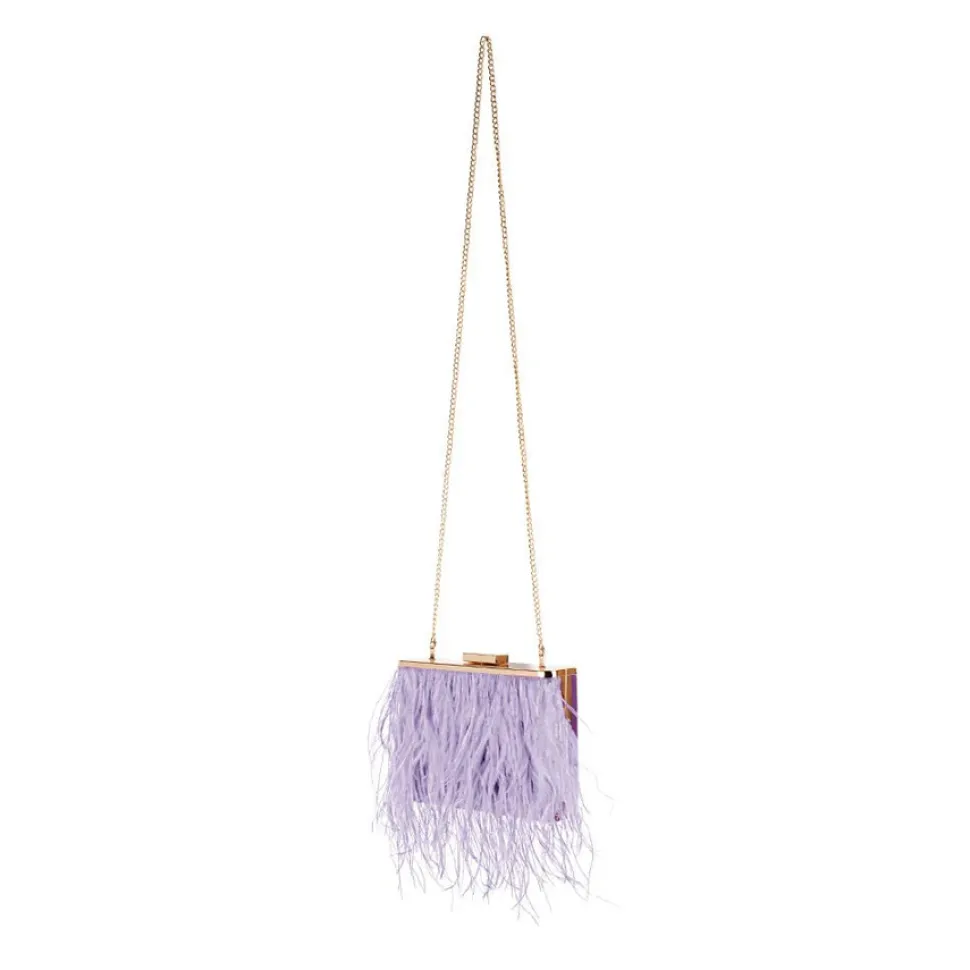 olga_berg__lilac_estelle__2.webp Olga Berg - Lilac ESTELLE Feather Clutch OB4773