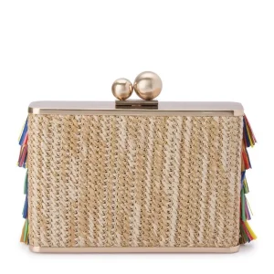 Olga Berg - Multi CARLITA Carvinale Fringed  Shoulder Bag OB4743