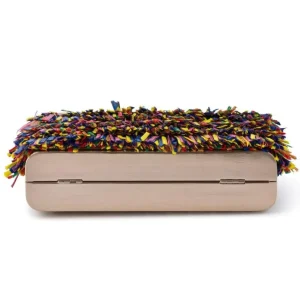 Olga Berg - Multi CARLITA Carvinale Fringed  Shoulder Bag OB4743