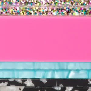 Olga Berg - MULTI CLARA Acrylic Clutch - OB2170