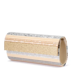 Olga Berg - NATURAL CLARA Acrylic Clutch - OB2170