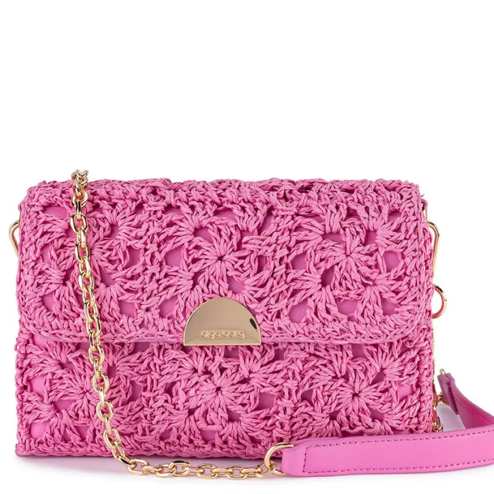olga_berg__pink_millie_cr_0.webp Olga Berg - Pink MILLIE Crochetted Shoulder Bag OB6476