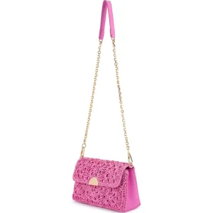 Olga Berg - Pink MILLIE Crochetted Shoulder Bag OB6476
