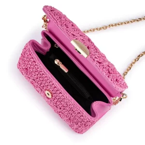 Olga Berg - Pink MILLIE Crochetted Shoulder Bag OB6476