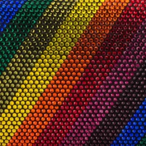 Olga Berg - Rainbow POT OF GOLD Hotfix Oval Clutch Bag - OB7455