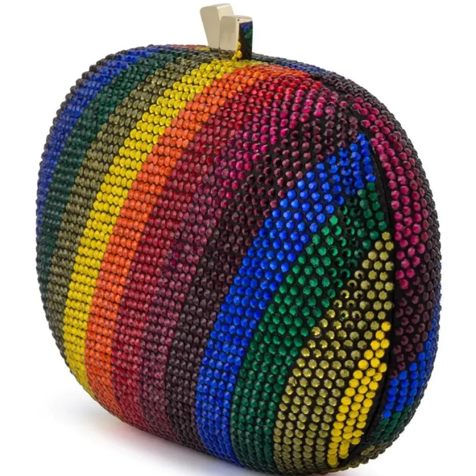 olga_berg__rainbow_pot_of_7.webp Olga Berg - Rainbow POT OF GOLD Hotfix Oval Clutch Bag - OB7455