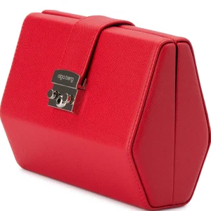 Olga Berg - Red HARRIET Hexagon Clutch OB4742