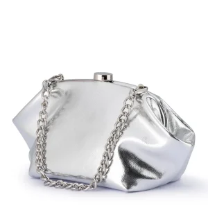 Olga Berg - SILVER TALLY Metallic Clutch - OB2162