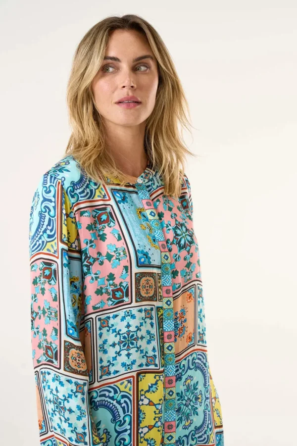 Oneseason - Sani Maxi Print - Cupro - Casablanca Multi