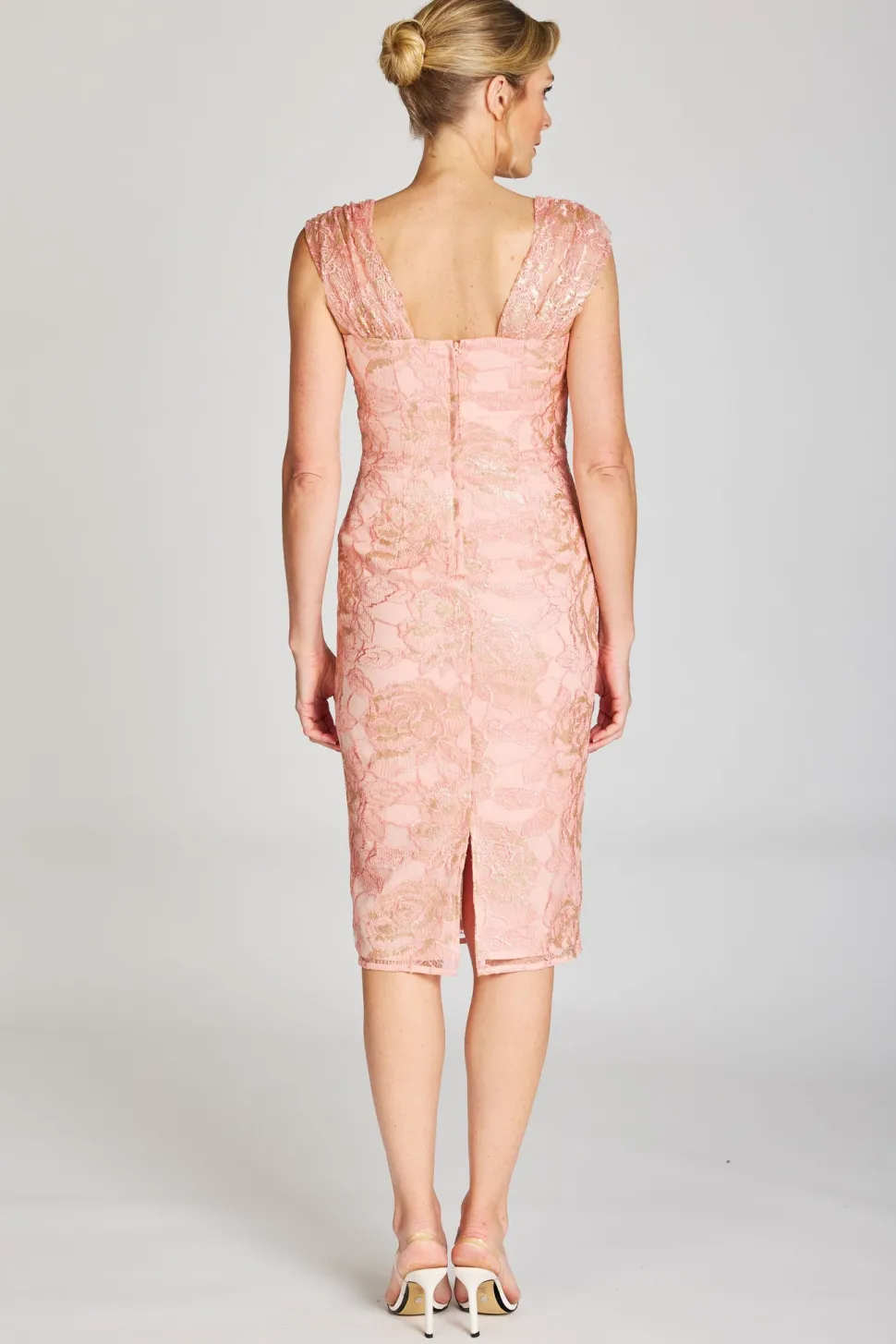 pink_ruby__sophistication_2.webp Pink Ruby - Sophistication Dress - Peach FINAL SALE