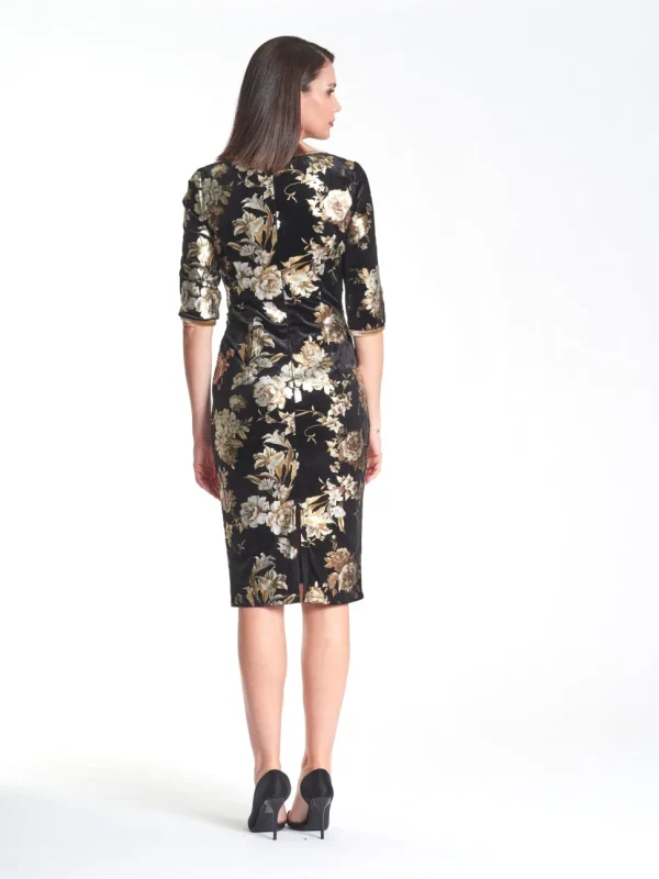 Pink Ruby - Velvet Tie Dress - Flower Print FINAL SALE