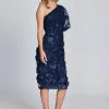 Romance - Blake One Sleeve Dress - Navy Flower