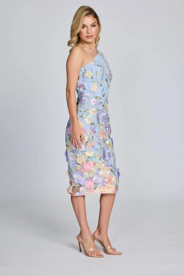 Romance - Blake One Sleeve Dress - Lilac Flower