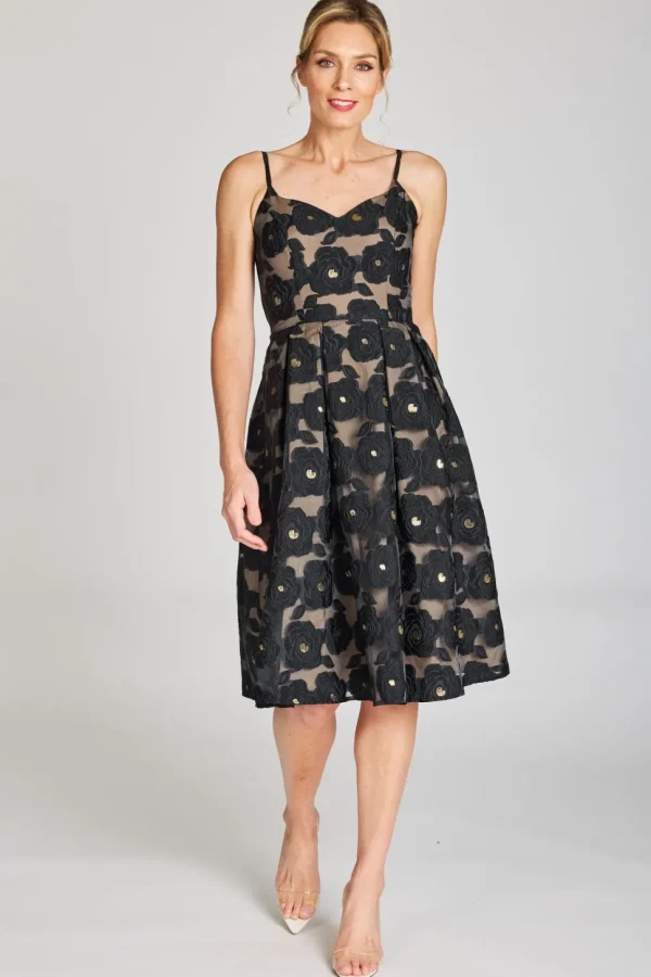 Romance - Selena Midi Dress - Black