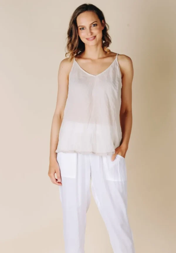 Rubyyaya/ Lula Soul KALME - Ibiza Cami - White, Ecru or Ink