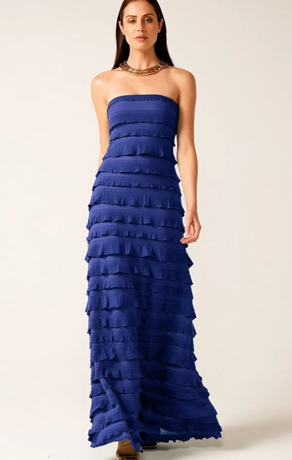 Sacha Drake - Maddison Maxi Ruffle Dress - Sapphire