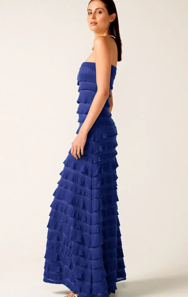 Sacha Drake - Maddison Maxi Ruffle Dress - Sapphire