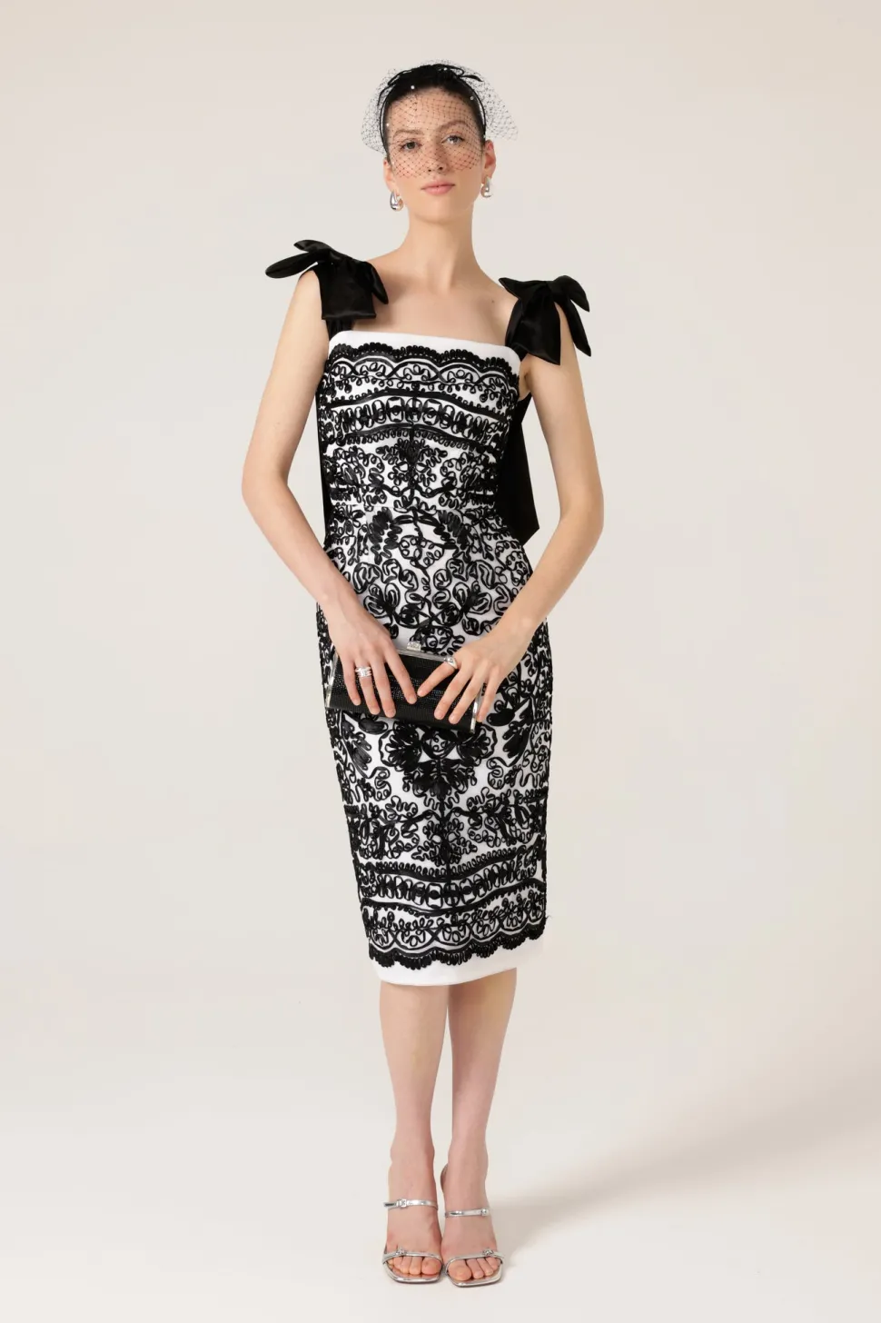 sacha_drake__pica_pica_dr_4.webp Sacha Drake - Pica Pica Dress - Black White Ribbon FINAL SALE