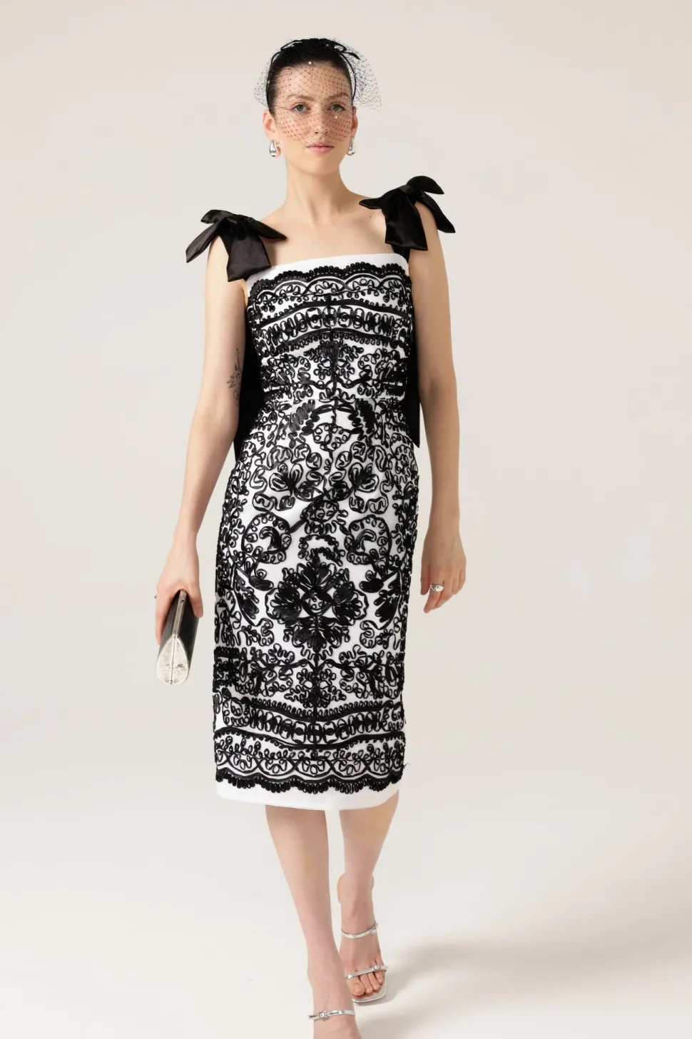 sacha_drake__pica_pica_dr_5.webp Sacha Drake - Pica Pica Dress - Black White Ribbon FINAL SALE
