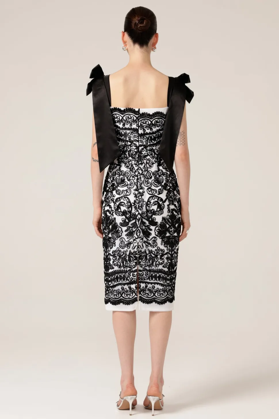 sacha_drake__pica_pica_dr_6.webp Sacha Drake - Pica Pica Dress - Black White Ribbon FINAL SALE