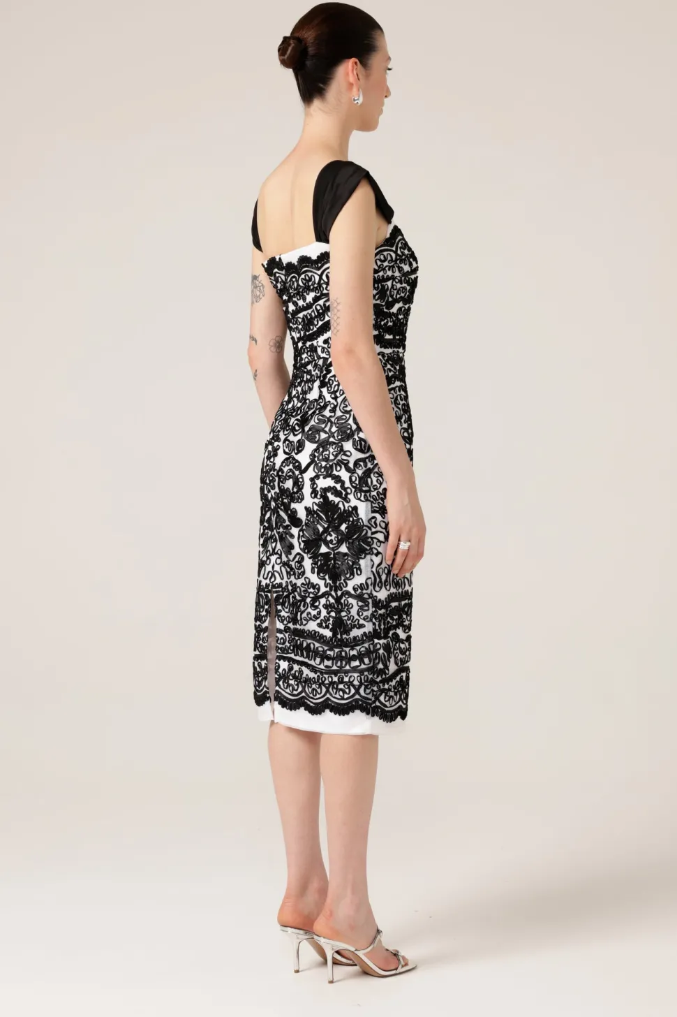 sacha_drake__pica_pica_dr_7.webp Sacha Drake - Pica Pica Dress - Black White Ribbon FINAL SALE