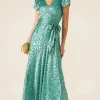 Sacha Drake - Siren Sea Maxi Wrap Dress - Aqua Turquoise
