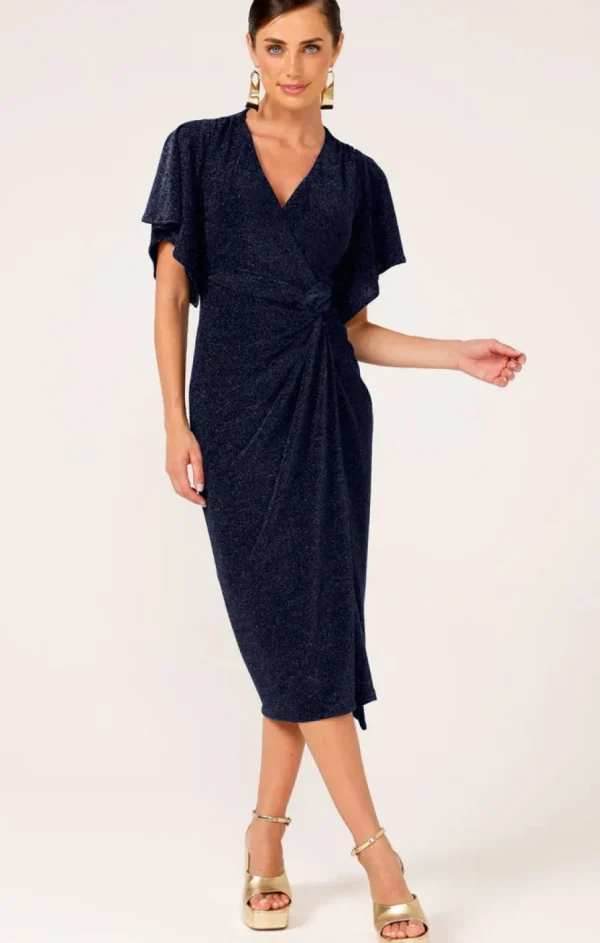Sacha Drake - The Emporium Dress - Navy Lurex