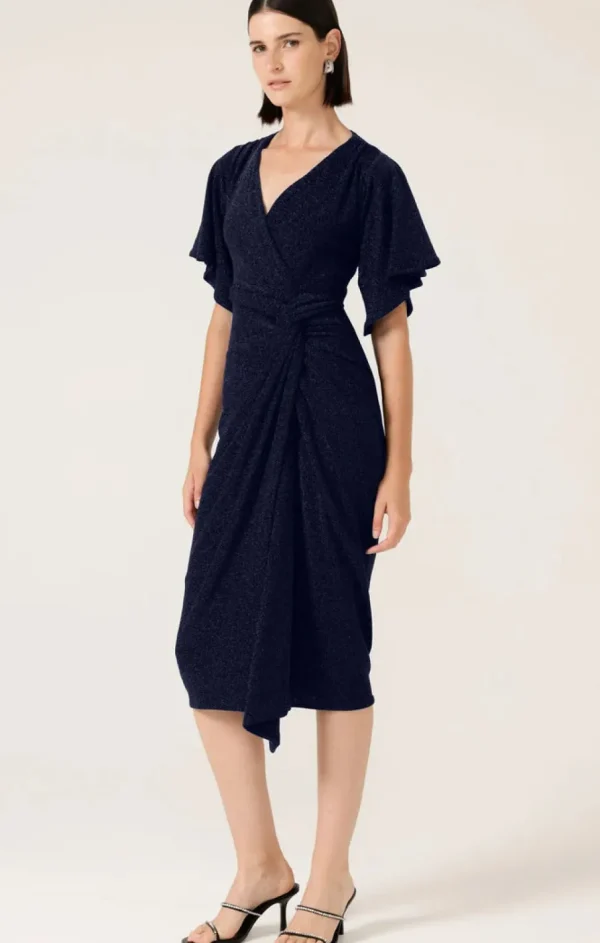 Sacha Drake - The Emporium Dress - Navy Lurex