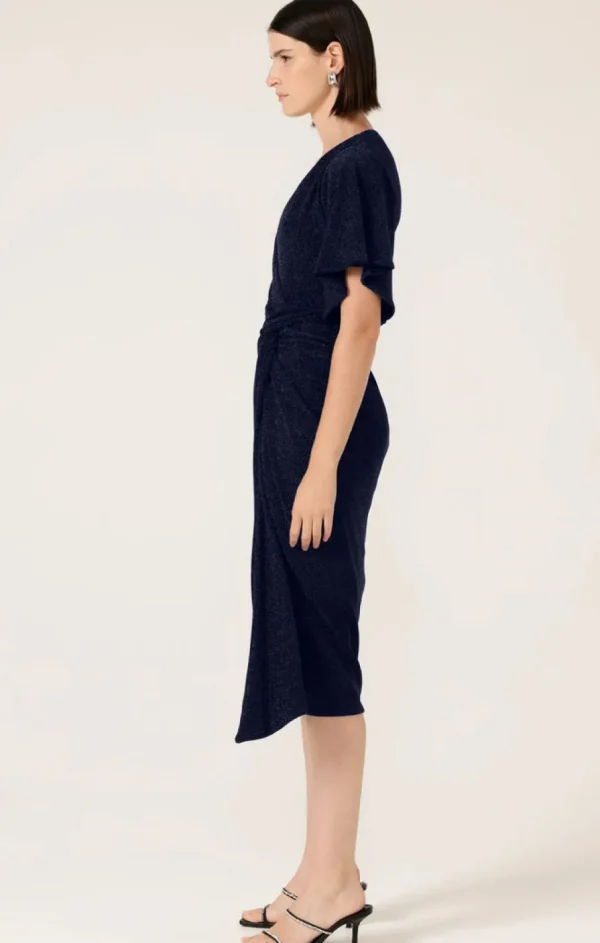 Sacha Drake - The Emporium Dress - Navy Lurex