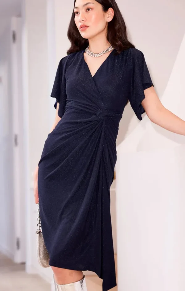 Sacha Drake - The Emporium Dress - Navy Lurex