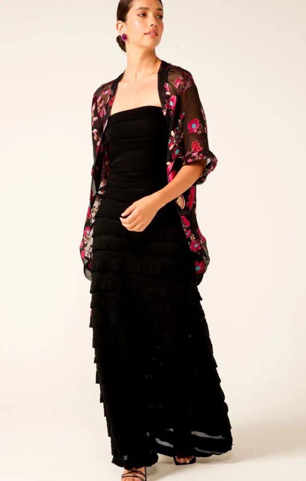 Sacha Drake Maddison Maxi Ruffle Dress - Black