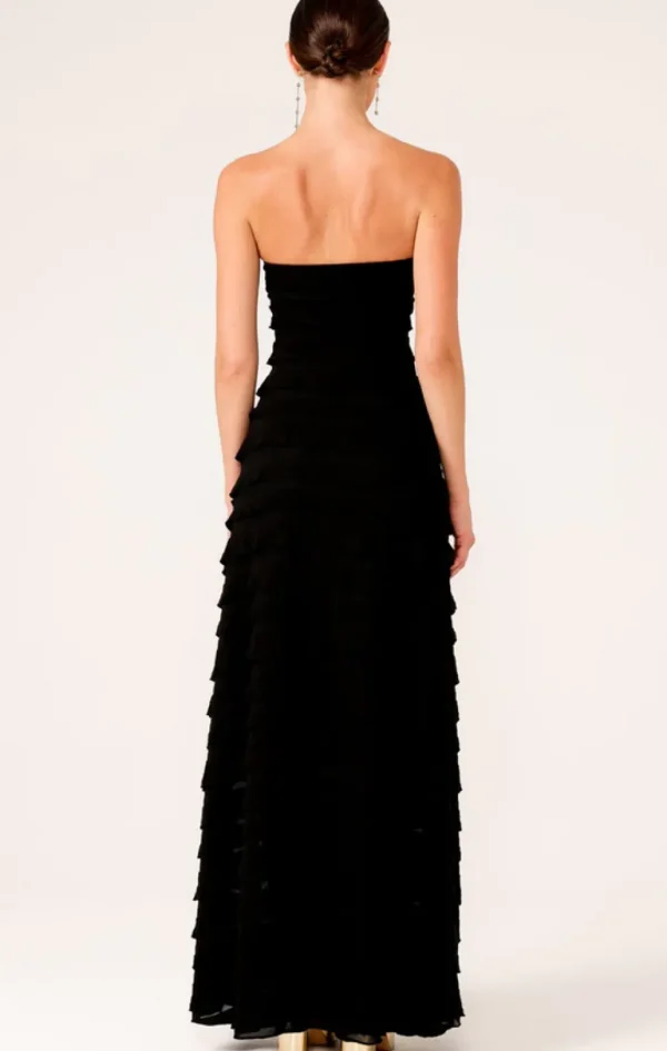 Sacha Drake Maddison Maxi Ruffle Dress - Black
