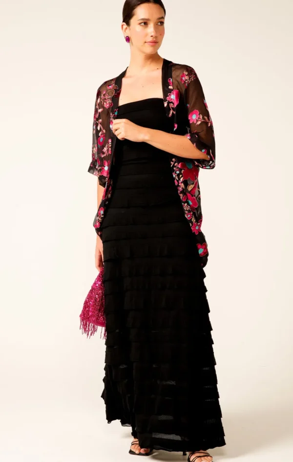 Sacha Drake Maddison Maxi Ruffle Dress - Black