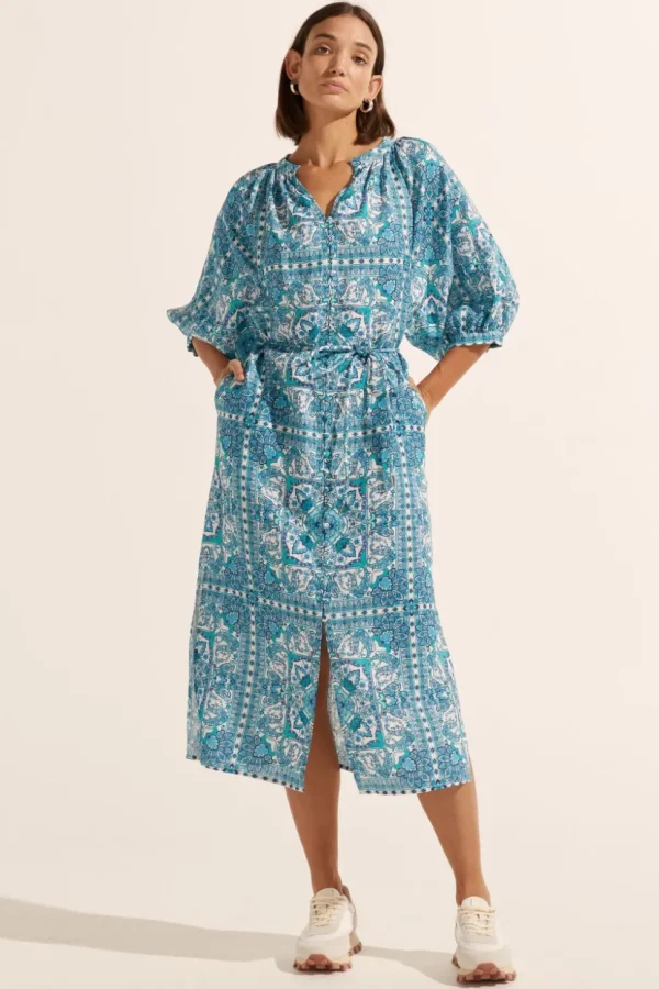Zoe Kratzmann - Sojourn Dress - Sapphire Tile FINAL SALE